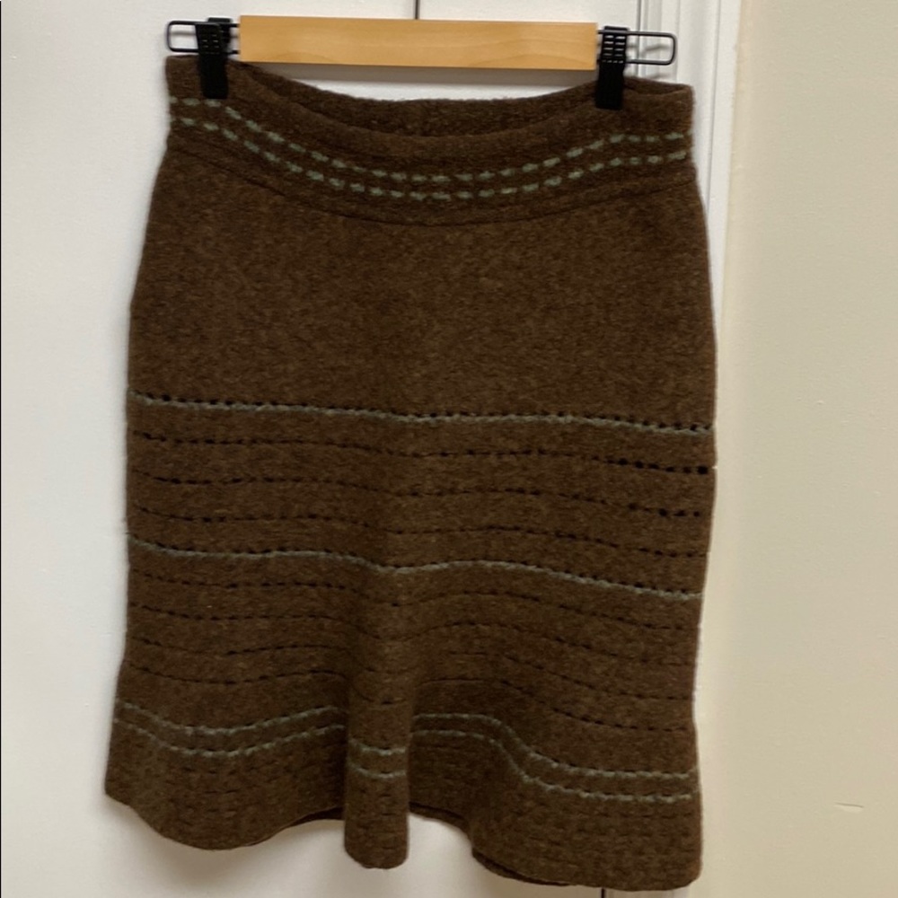 Alaina brown wool skirt